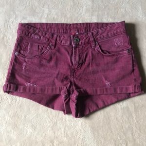 Burgundy shorts